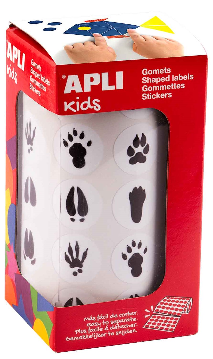 Rolă de autocolante Apli Kids - Urmele animalelor din pădure