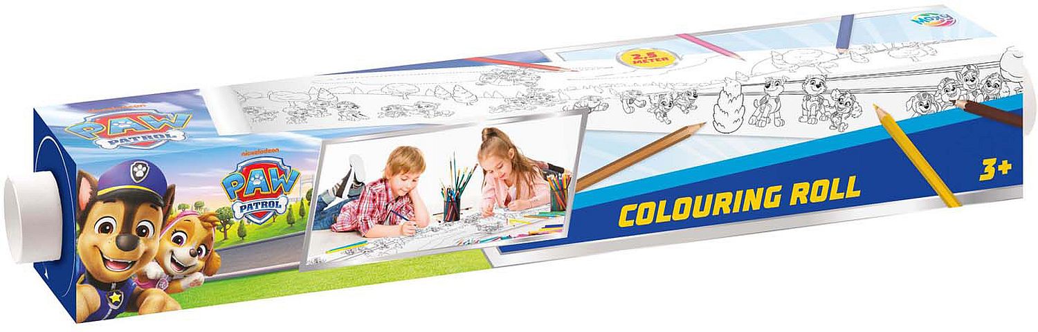 Rolă de colorat Moxy - Paw Patrol - Cu 6 creioane