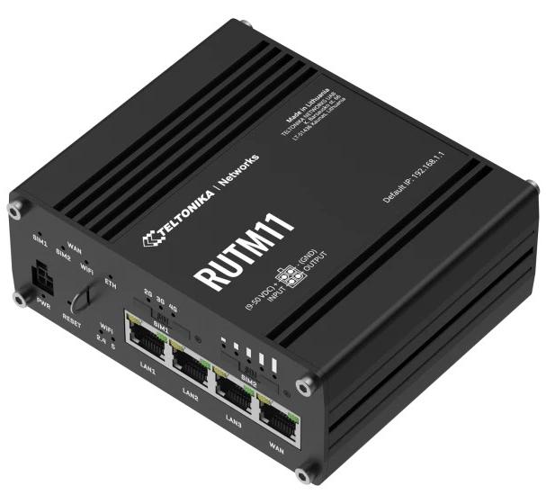 Router Teltonika - RUTM11, 4G LTE, dublu SIM, negru