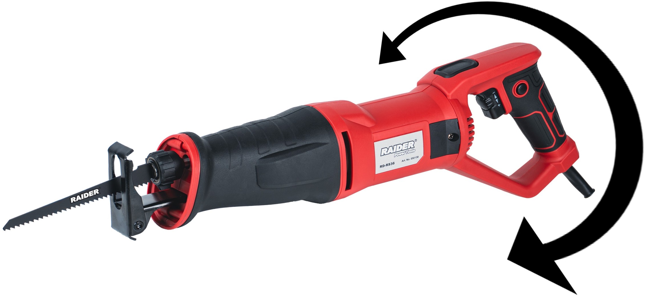 Fierăstrău sabie Raider - RD-RS38, 750W, cu mâner rotativ