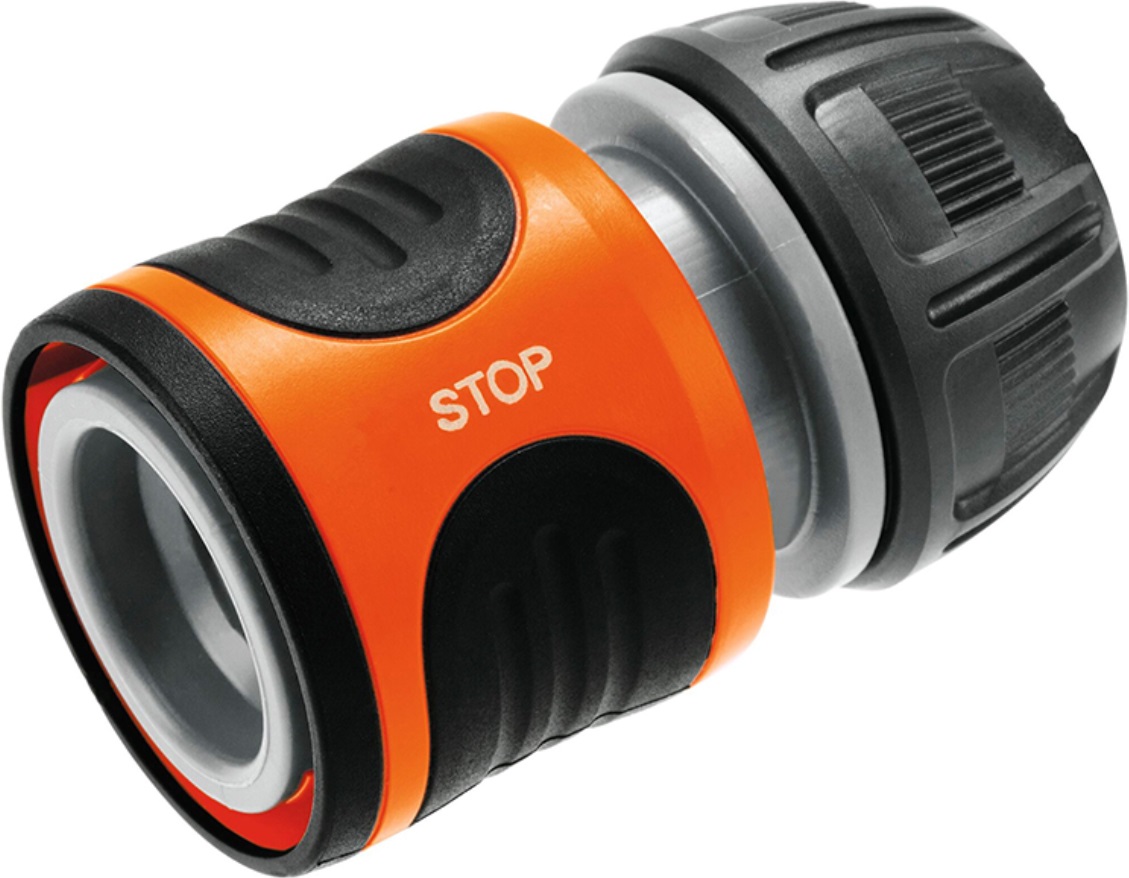 Conector furtun  Gardena - Racord rapid furtun cu supapă de oprire, 1/2''-5/8''
