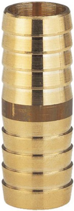 Conector furtun Gardena - Racord ștuț–ștuț, drept, din alamă, 1/2''