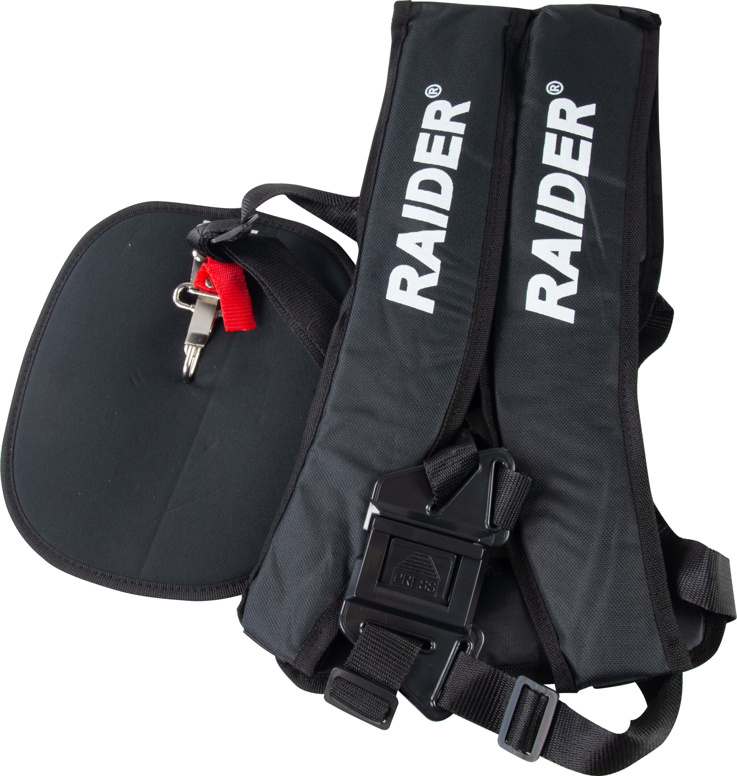 Clavetă de păr Raider - Cu bretele moi, neagră