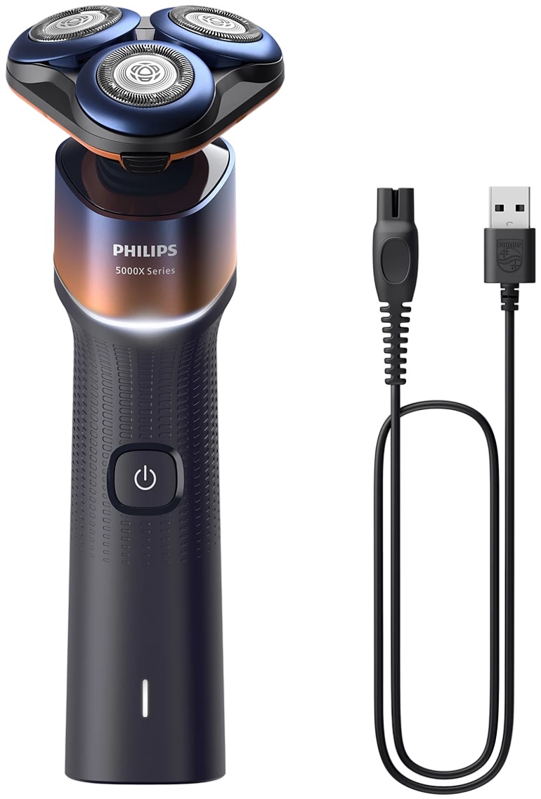 Aparat de ras PHILIPS Seria 5000 X5012 00, barbierit umed uscat, tehnologie SkinProtect, capete flexibile 360, 50 de min, lame ComfortCut, Crom - imagine 3