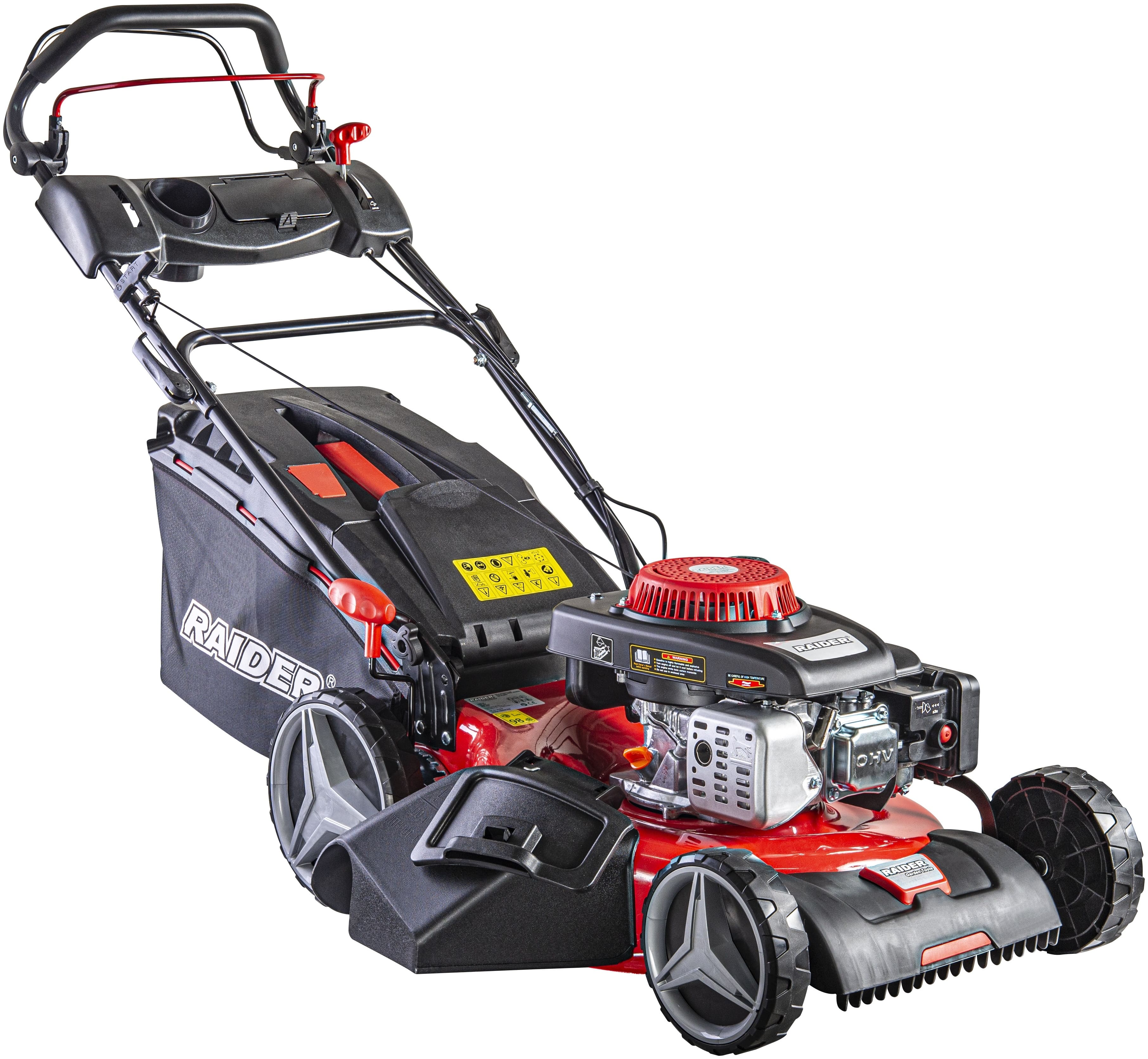 Mașină de tuns iarba autopropulsată pe benzină 4 în 1 Raider - RD-GLM09, 3.2kW, 20'', 65 l, 51 cm