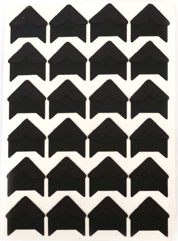 Colțuri foto autoadezive Em Art - Triunghi 2.1 x 2.1 cm, negru(24 buc.)