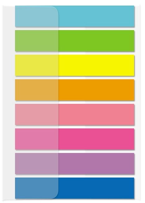 Indecsi adezivi Stick'n -45 x 8 mm, 8 culori, neon, 160 buc.