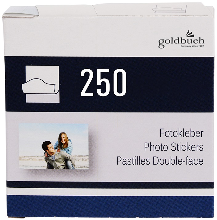 Autocolante autoadezive pentru fotografii Goldbuch - 250 buc, 7 x 7 cm