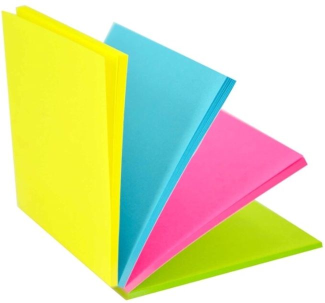Notite adezive Stick'n - Magic, 76 x 76 mm, 4 culori neon, 100 file