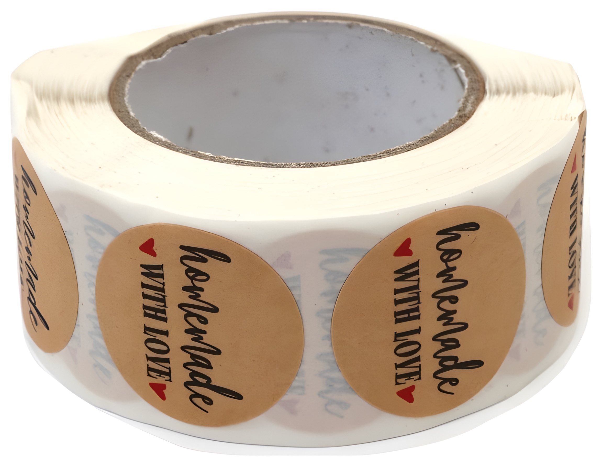 Stickere autoadezive pentru decorație Em Art - Handmade with Love, 2.5 cm, 500 buc