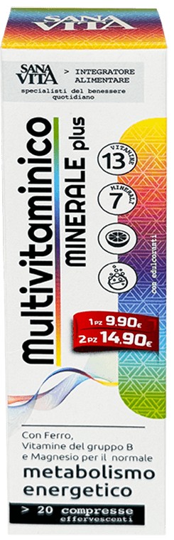 Sanavita Multivitaminico Minerale Plus, 20 comprimate efervescente, Paladin Pharma