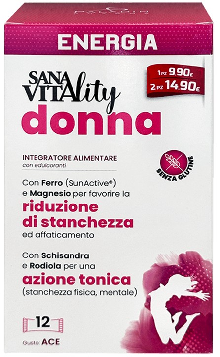 SanaVitality Enegia Donna Formulă pentru femei, 12 pliculețe, Paladin Pharma