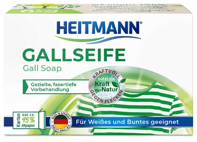 Săpun de pete Heitmann - Cu amestec de bilă bovină, 100 g