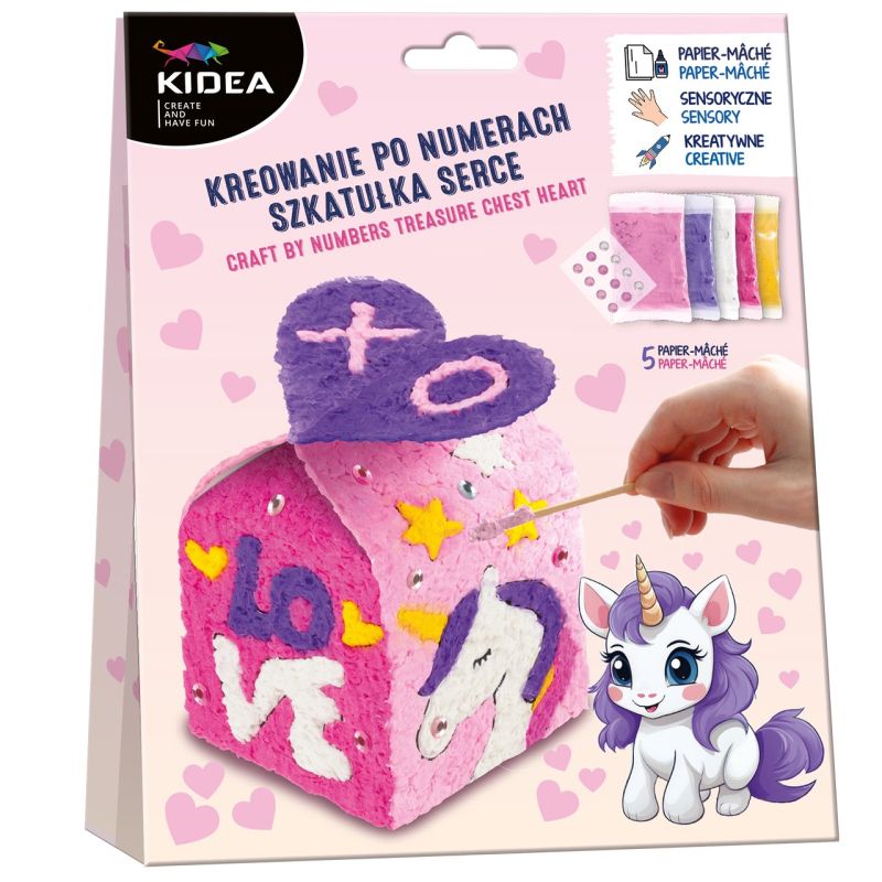 Cutie de creat pe numere Kidea – Unicorni