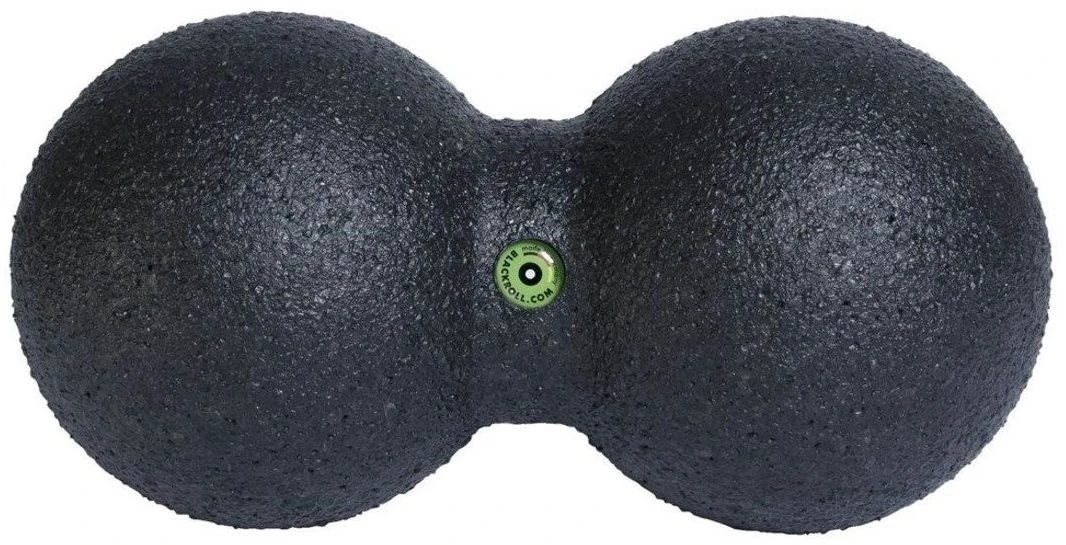 Minge dublă pentru automasaj Blackroll - DuoBall, 24 x 12 cm, negru