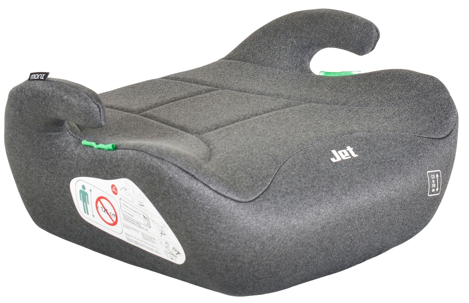 Inaltator scaun auto  Moni - Jet, i-Size, 125-150 cm, gri închis