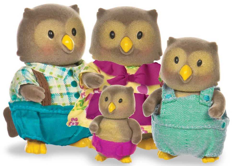 Set de figurine Battat Lil' Woodzeez - familia bufnitei