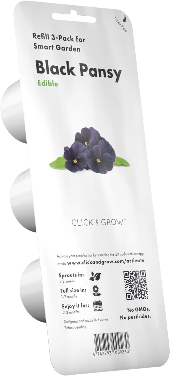 Semințe Click and Grow - Black pansy, 3 rezerve