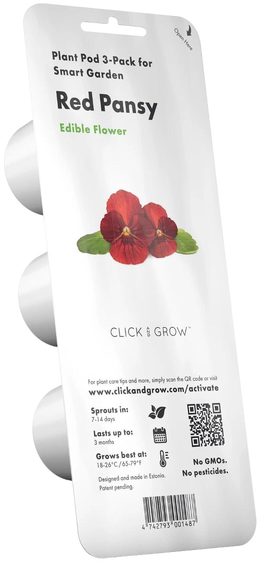 Semințe Click and Grow - Red pansy, 3 rezerve