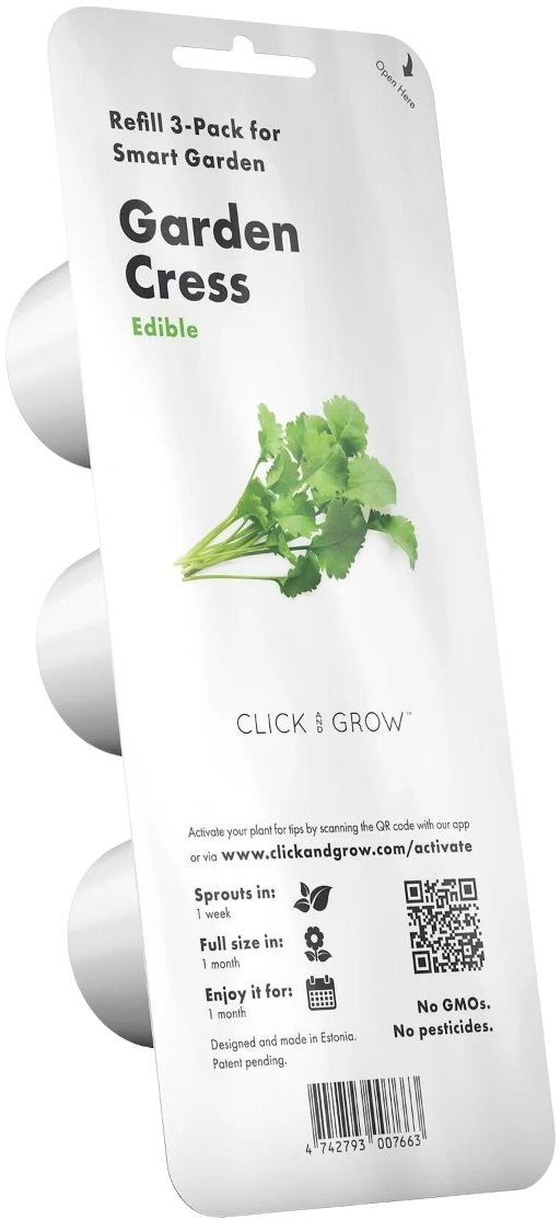 Semințe Click and Grow - Garden cress, 3 rezerve