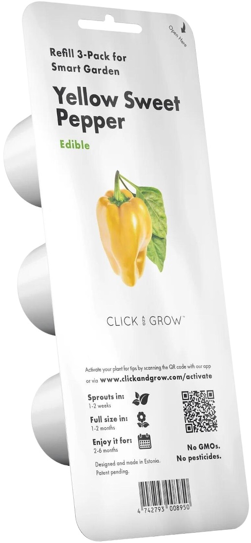 Semințe Click and Grow - Ardei dulce galben, 3 rezerve