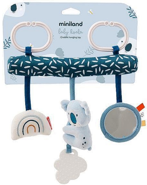 Jucărie senzorială Miniland - Koala, cu oglindă și jucărie de dentiție