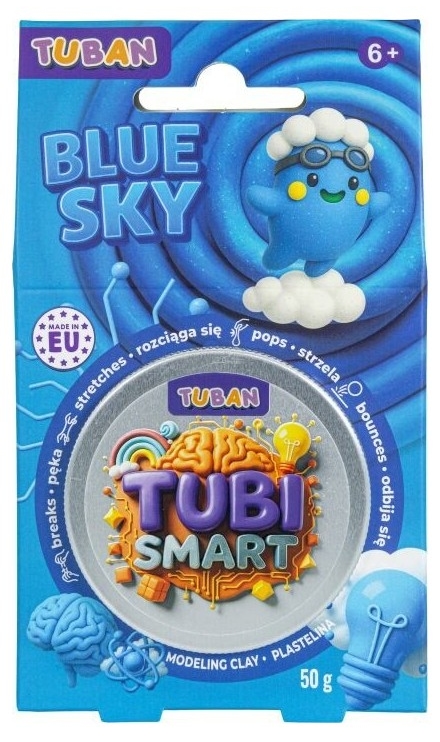 Masă senzorială pentru modelaj Tuban - Tubi Smart, 50 g, Blue sky