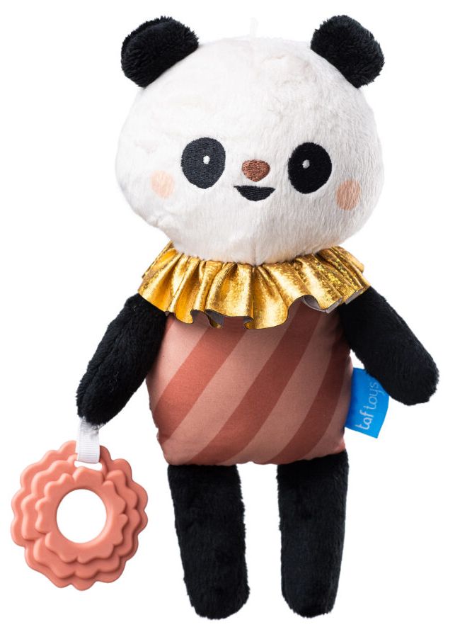 Jucărie senzorială de pluș cu accesoriu de dentiție Taf Toys - Pamela Panda