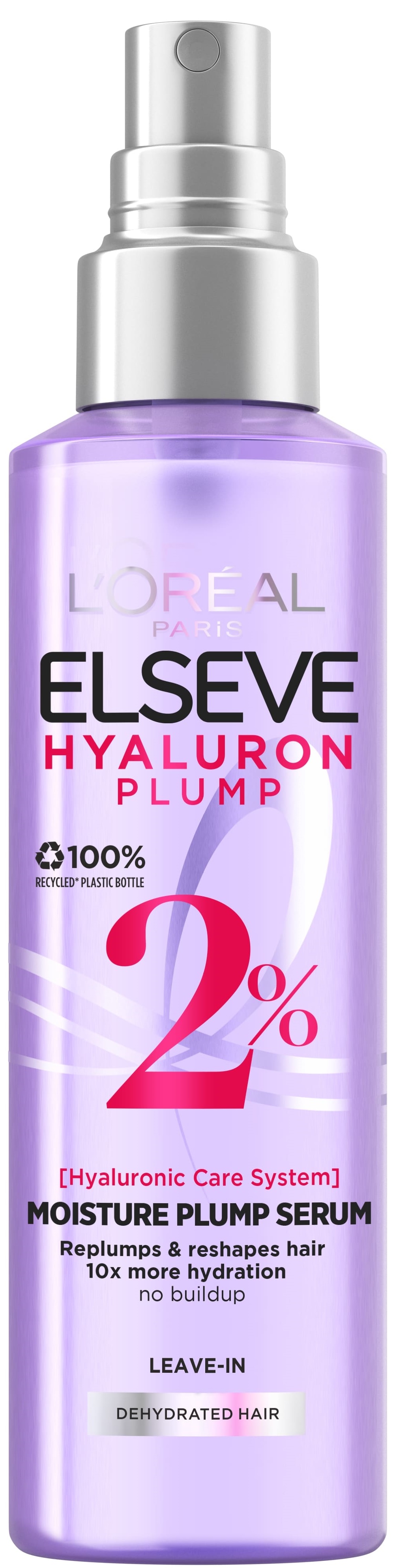 Ser Redensificator Hidratant L'Oreal Paris Elseve Hyaluron Plump pentru Par Deshidratat, 150 ml - imagine 2