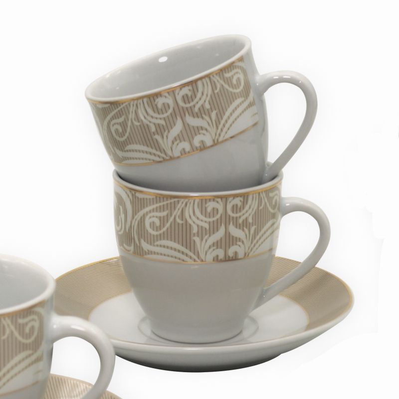 Serviciu de ceai și cafea Morello - Orleans, 6 cești cu farfurioare, 200 ml