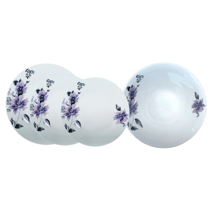 Serviciu de masă Morello – Purple Flower, 19 piese