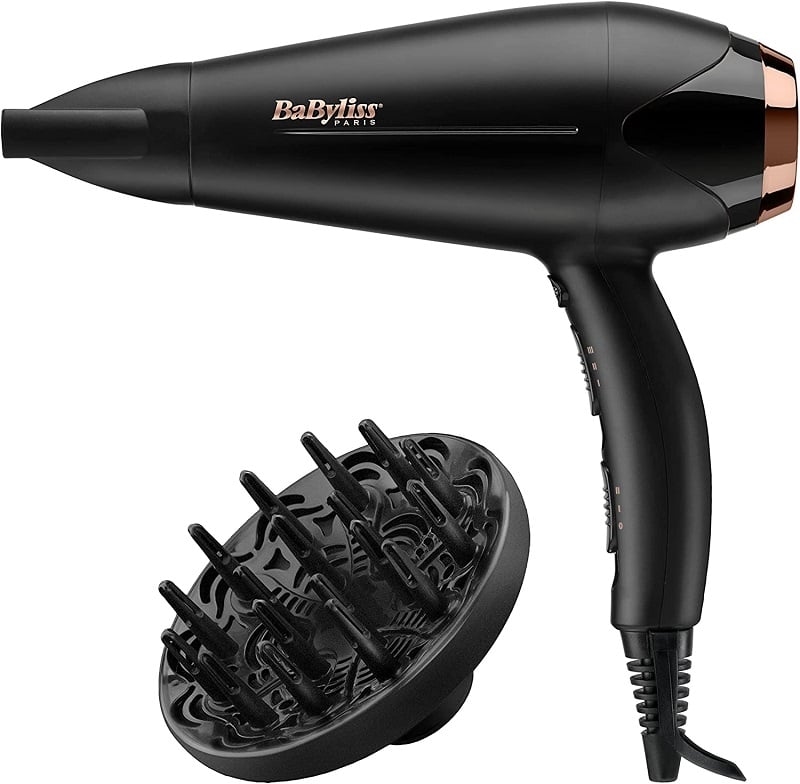 Uscător de păr BaByliss - Turbo Shine D570DE, 2200W, 3 trepte, negru