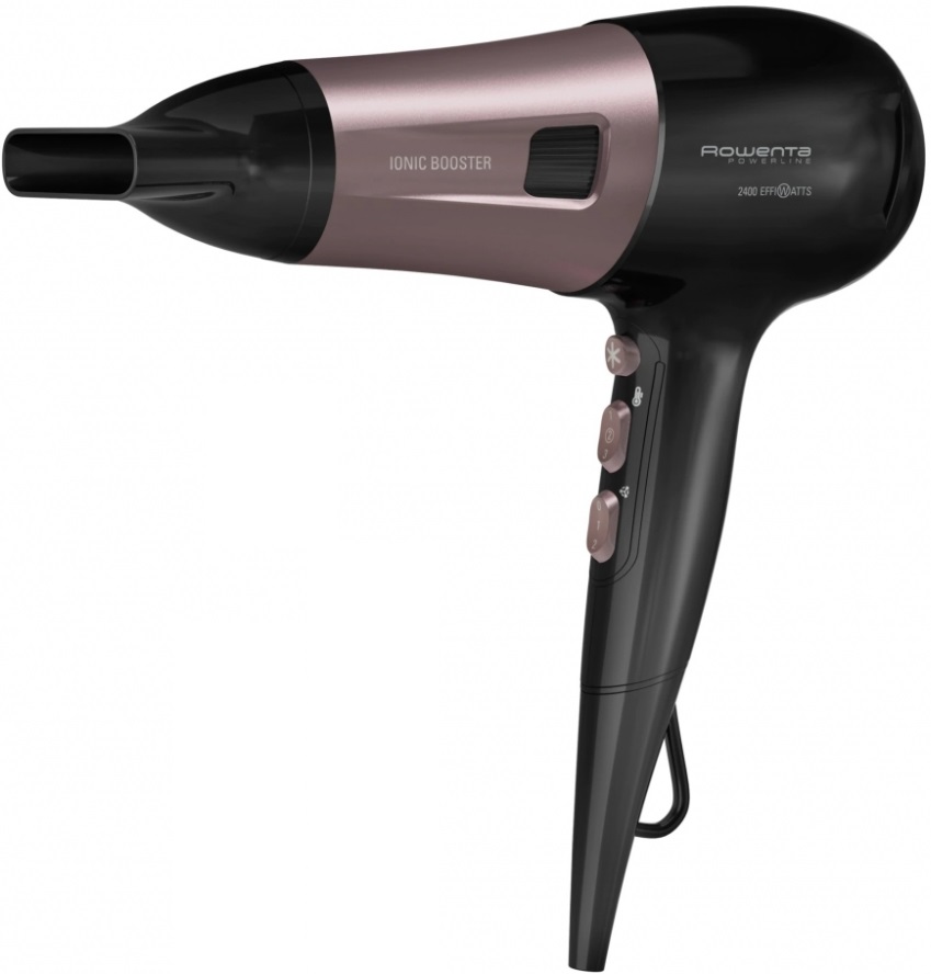 Uscator de par Rowenta PowerLine CV5940F0, 2400W, functie Effiwats, invelis cashmere keratin, tehnologie Ionic booster, negru roz - imagine 4