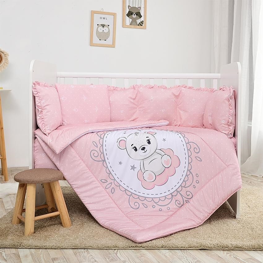 Set de dormit  Lorelli - Trend, Mecho, cu un inel mare, roz