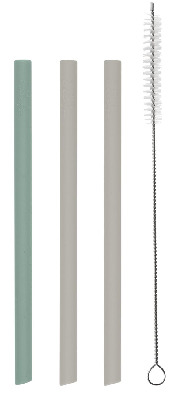 Set de paie KikkaBoo Platinum Silicone - Sage, 3 buc