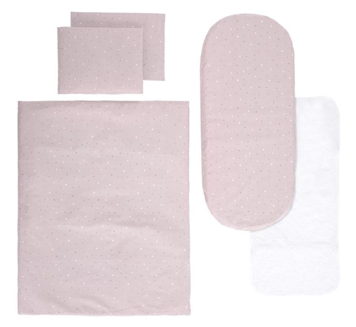 Set pentru cărucior Lorelli - cu protecție, cer roz
