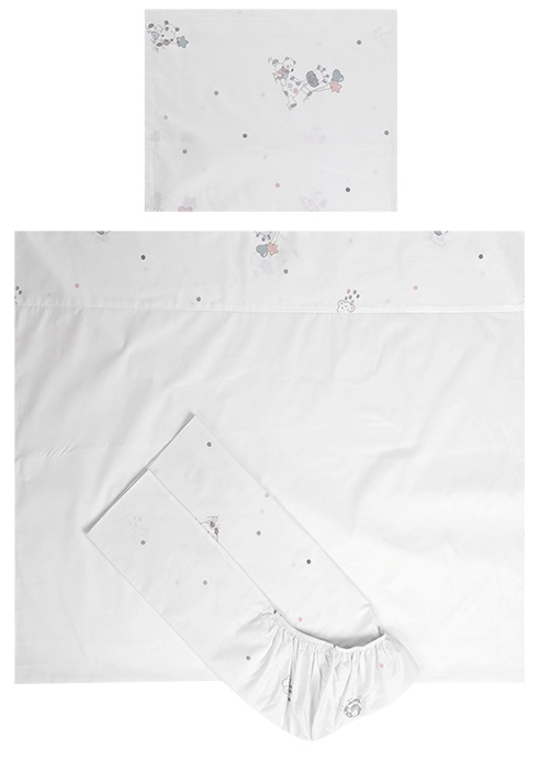 Set pentru pătuț Lorelli - Tiny Dream Trio, 60 x 120 cm, girafă