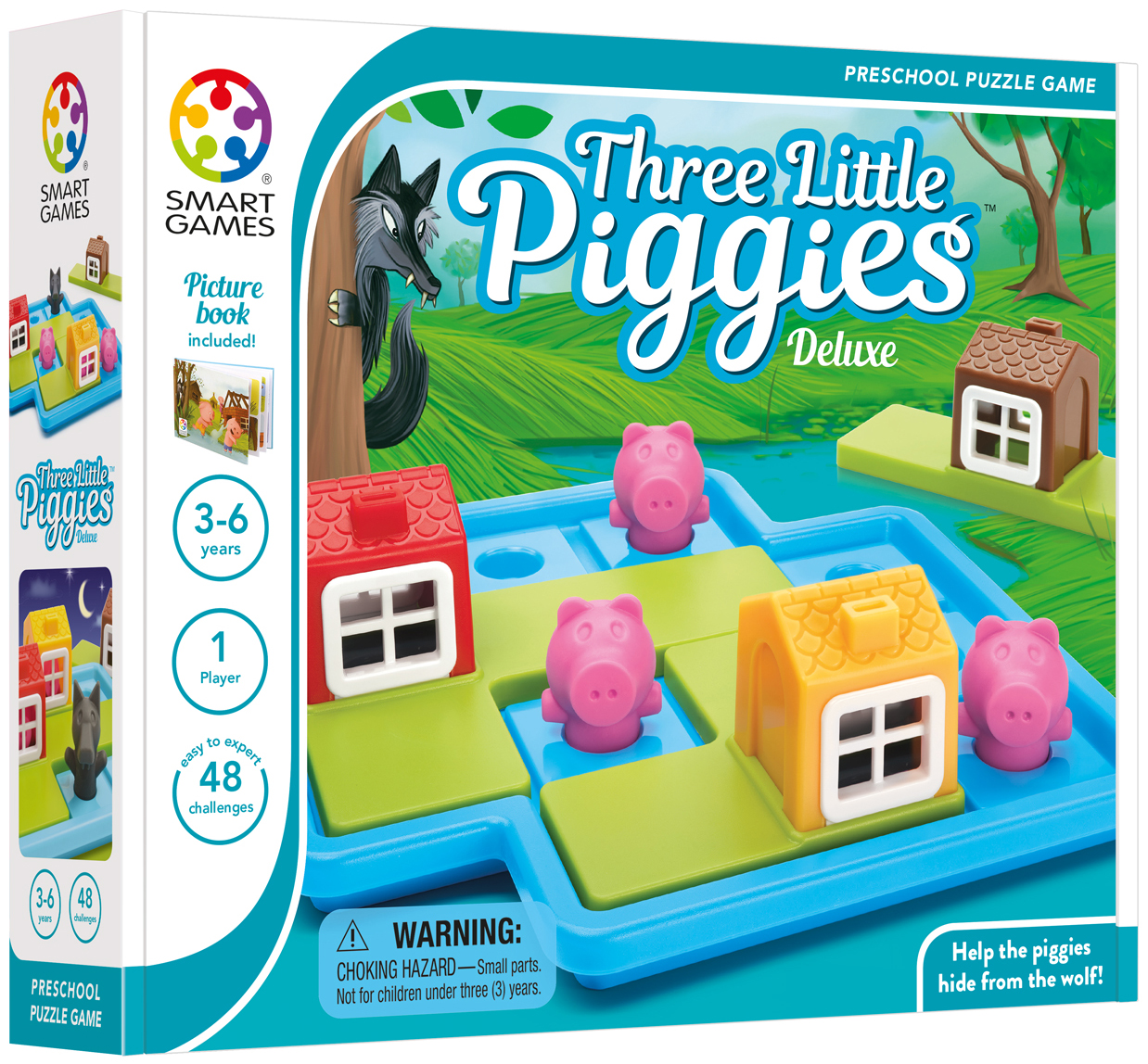 Joc de logică pentru copii Smart Games Preschool Tales - Cei trei purcelusi, deluxe
