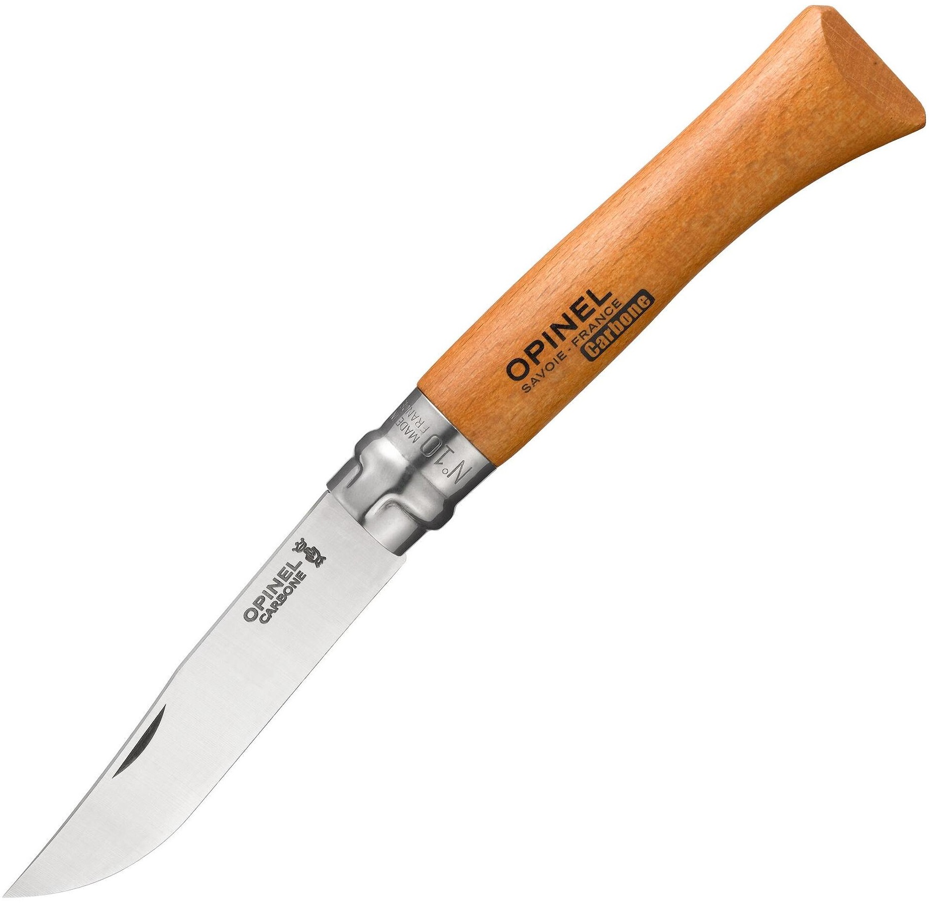 Cuțit pliabil Opinel Carbone - №10, fag