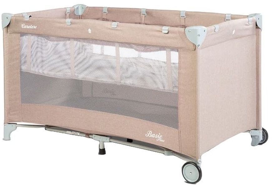 Pat pliabil cu 2 niveluri  Caretero - Basic Plus, Beige