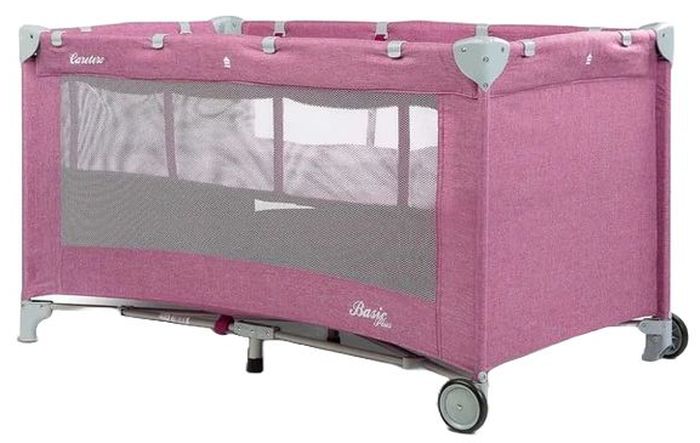 Pat pliabil cu 2 niveluri  Caretero - Basic Plus, Lavenda