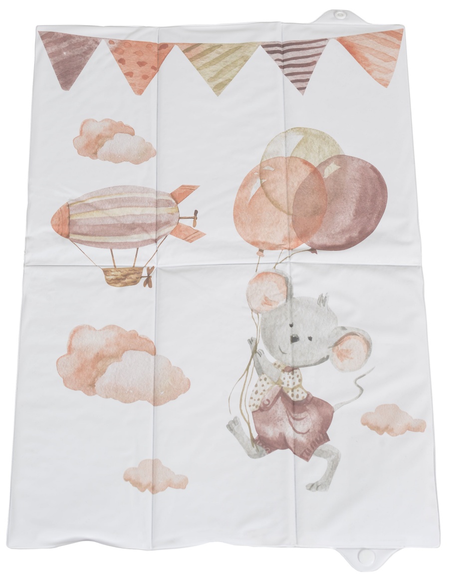 Saltea pliabilă pentru schimbat Cangaroo - 60 x 40 cm, Wild & free Mouse