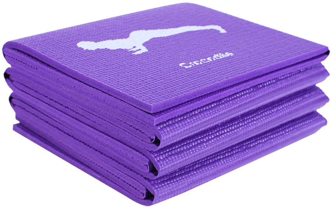 Saltea de yoga pliabilă Xmart - 173 x 61 cm, mov