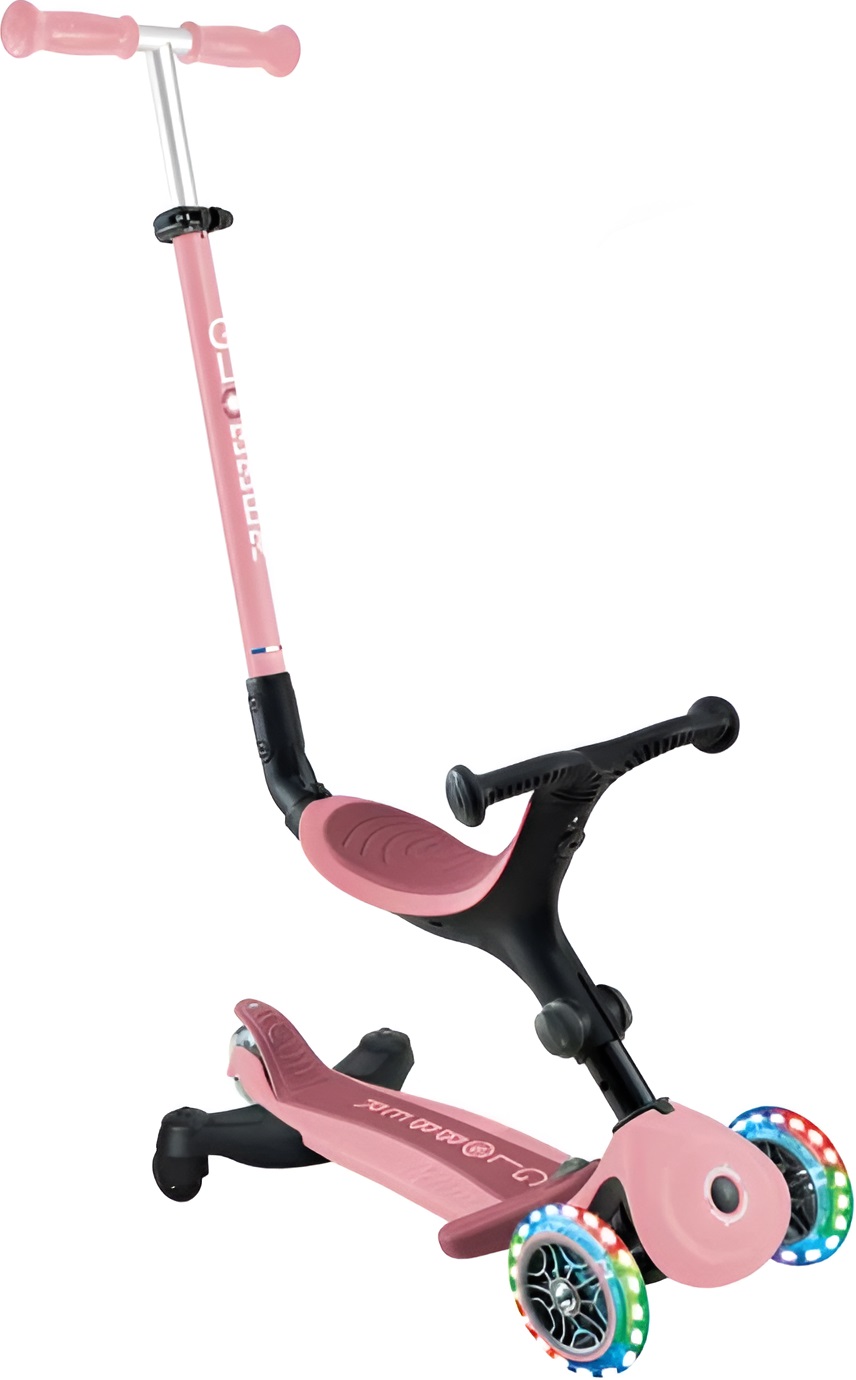 Trotinetă pliabilă 5 în 1 Globber - Go Up Active Lights  360°, roz