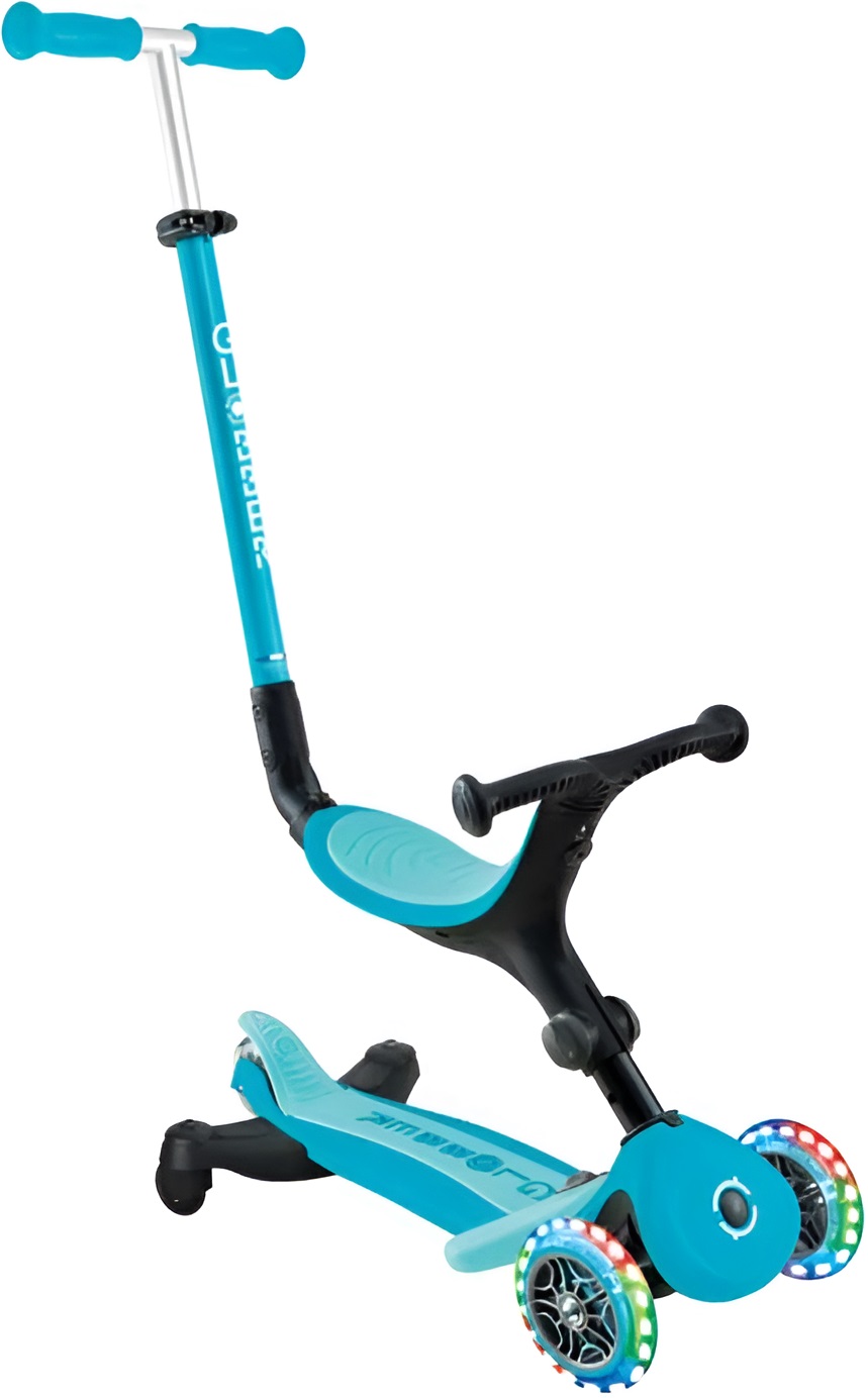 Trotinetă pliabilă 5 în 1 Globber - Go Up Active Lights  360°, albastru