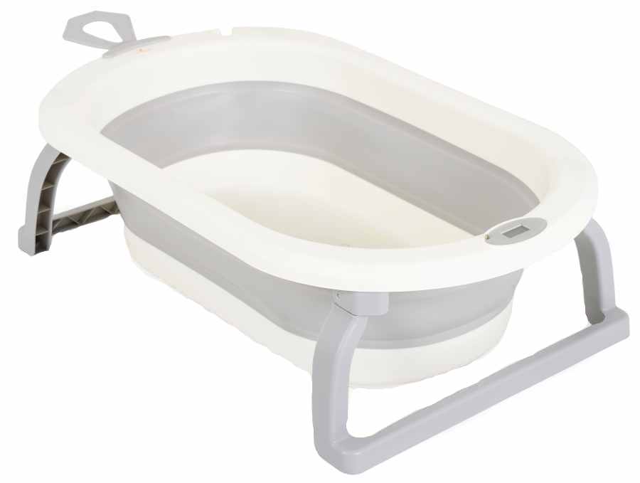 Cadă pliabilă cu termometru digital Cangaroo - Terra, 87 cm, gri
