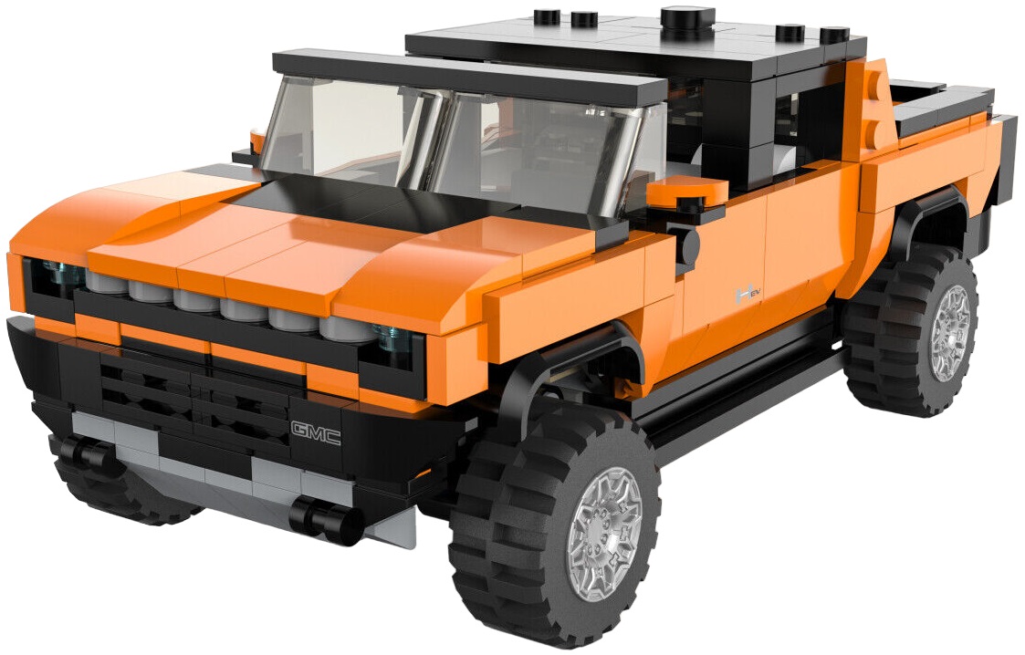 Mașină prefabricată Rastar - Jeep Hummer EV, 1:30, portocaliu