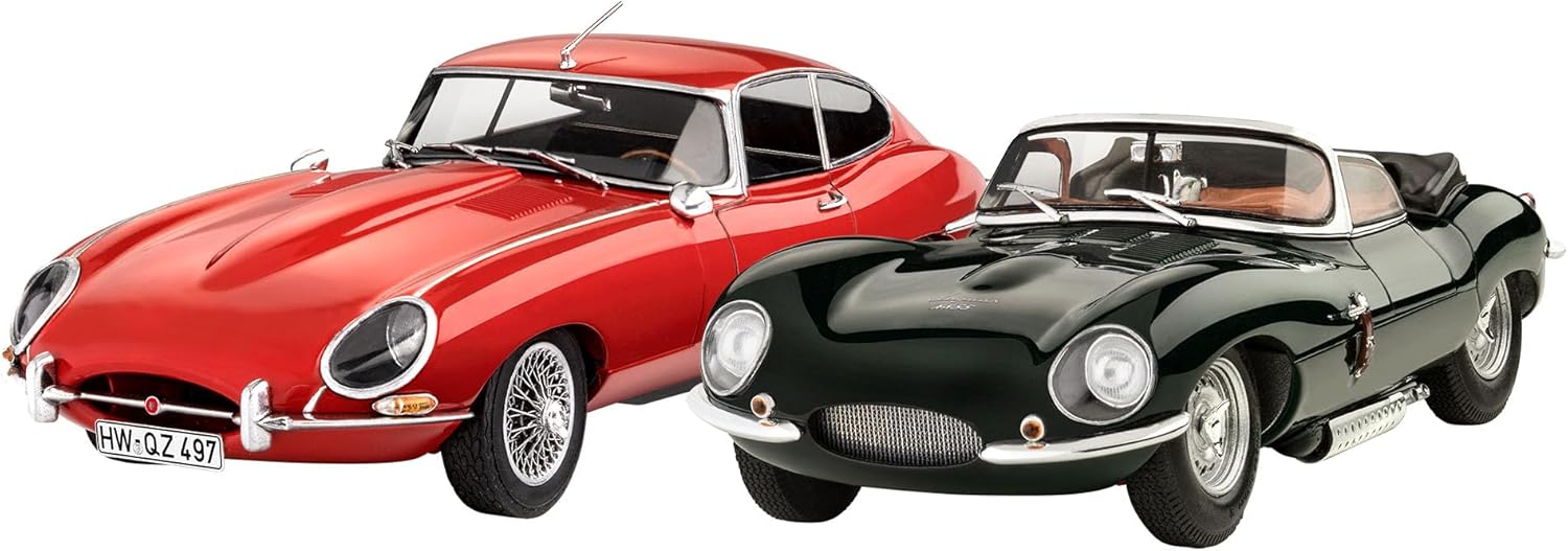 Set de asamblare  Revell Modern: Mașini  - Set cadou Jaguar 100th Anniversary