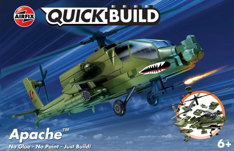 Model asamblat  Airfix Militar : Elicoptere - QUICKBUILD Apache - Asamblare fără lipici