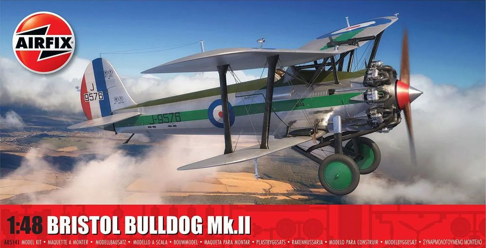Model asamblat  Airfix Militar : Avioane -  bombardierul britanic Bristol Bulldog Mk.II(Bristol Bulldog Mk.II)